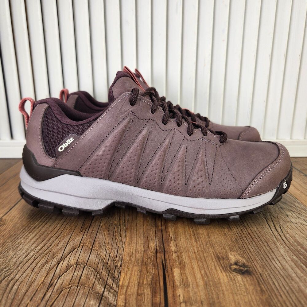 Oboz Sypes Low Leather B-Dry Waterproof Shoes Women's 8 Peppercorn Trail Hiking - Picture 2 of 11